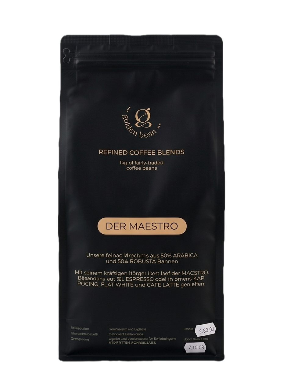 Edel Bitter Espresso Kaffeebohnen von Golden Beans – Premium Espresso aus Hamburg mit schokoladigem Geschmack