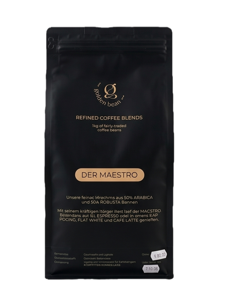 Edel Bitter Espresso Kaffeebohnen von Golden Beans – Premium Espresso aus Hamburg mit schokoladigem Geschmack