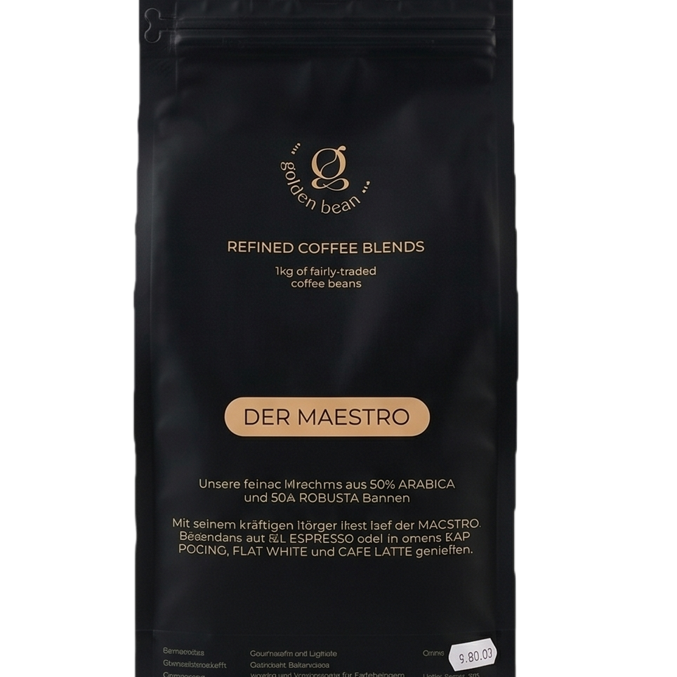 Edel Bitter Espresso Kaffeebohnen von Golden Beans – Premium Espresso aus Hamburg mit schokoladigem Geschmack