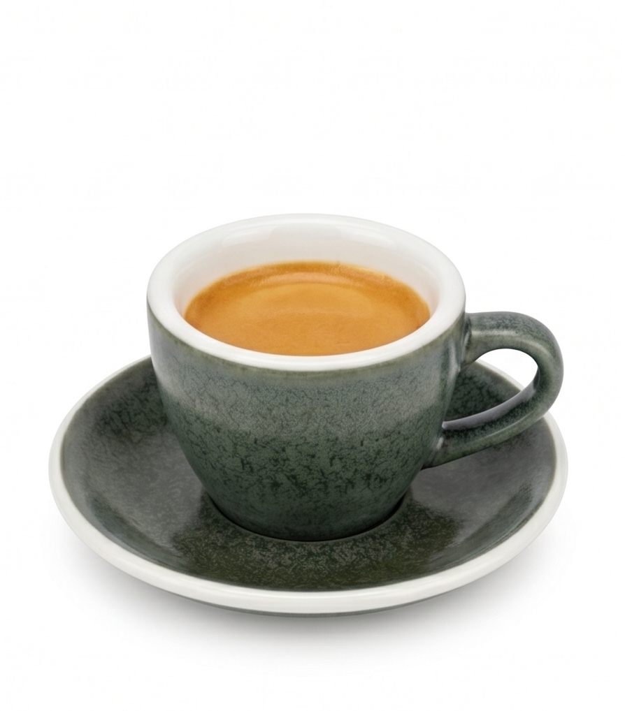 Frisch zubereiteter Espresso mit Edel Bitter Bohnen – cremige Crema und vollmundiger Geschmack
